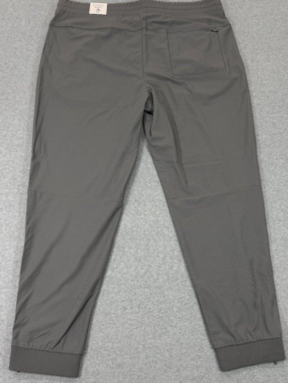 Original Penguin Sport Joggers Mens XL Gray Moisture Wicking Pants Ankle Zip NWT - Picture 14 of 16